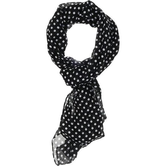 Accessories First Classic Polka Dot Womens Polyester Printed Scarf - Picture 3 of 7